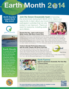 North County Earth Month Flyer